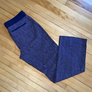 ATHLETA Striped Bali Linen Trouser Pants Wide Straight Leg Nautical Navy White